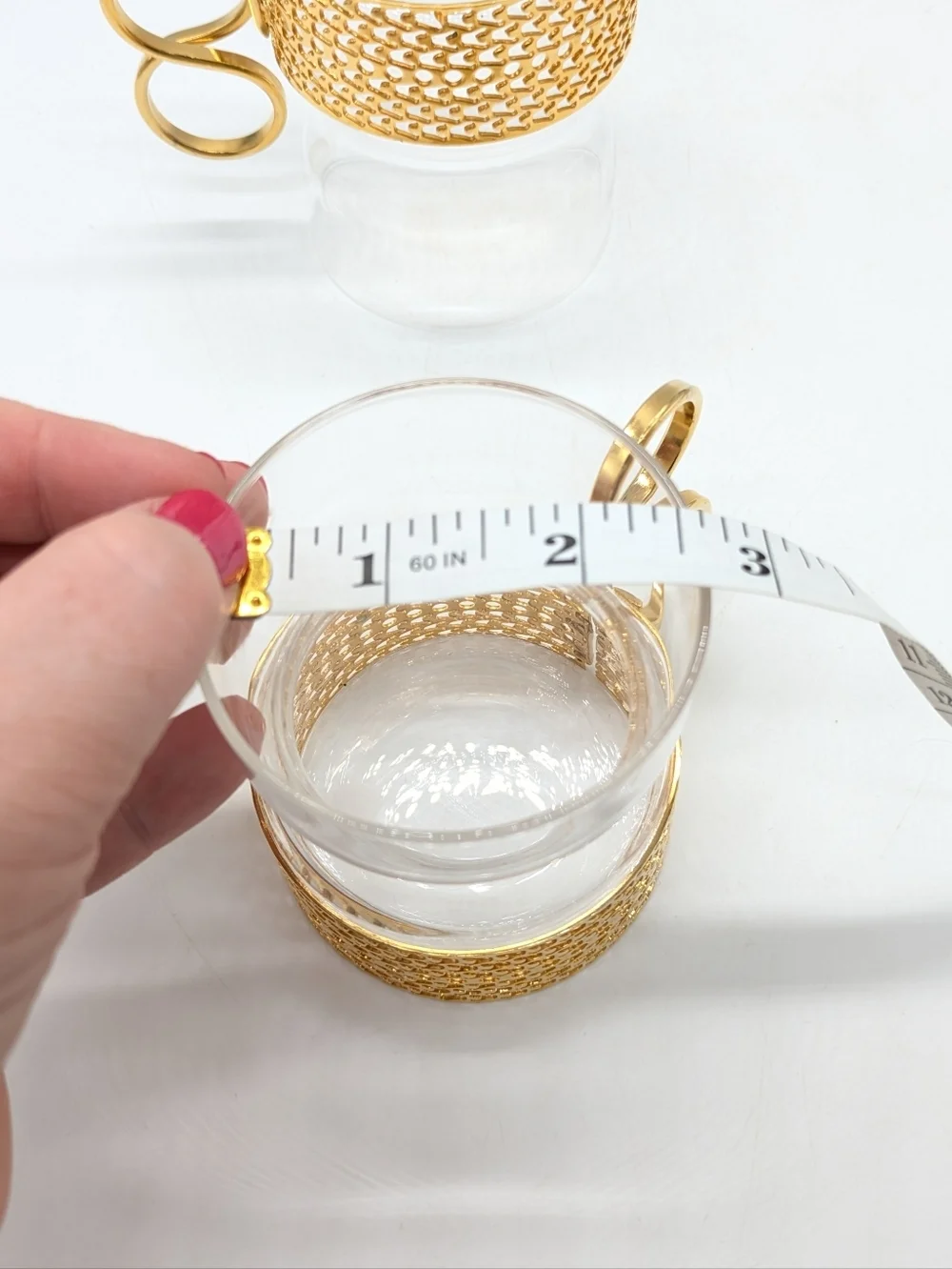 Vintage Littala Tsaikka Gold Tone Textured Glasses Set Of Two